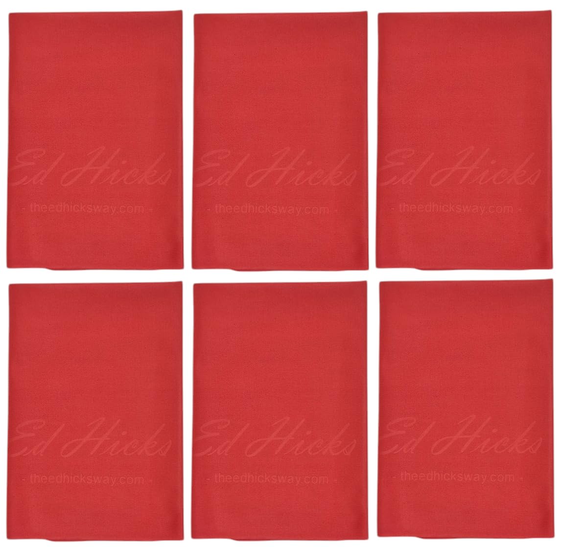 Ed Hicks Red 6 Extra Large Premium Microfibre Tv Screen Cleaning Cloths—30Cm X 30Cm—For Cleaner Tv Screens, Ipads, Tablets, Laptops ⭆ Washable ⭆ Soft, Non-Scratch ⭆ Anti Static ⭆ Chemical Free ⭆ 6 Pack
