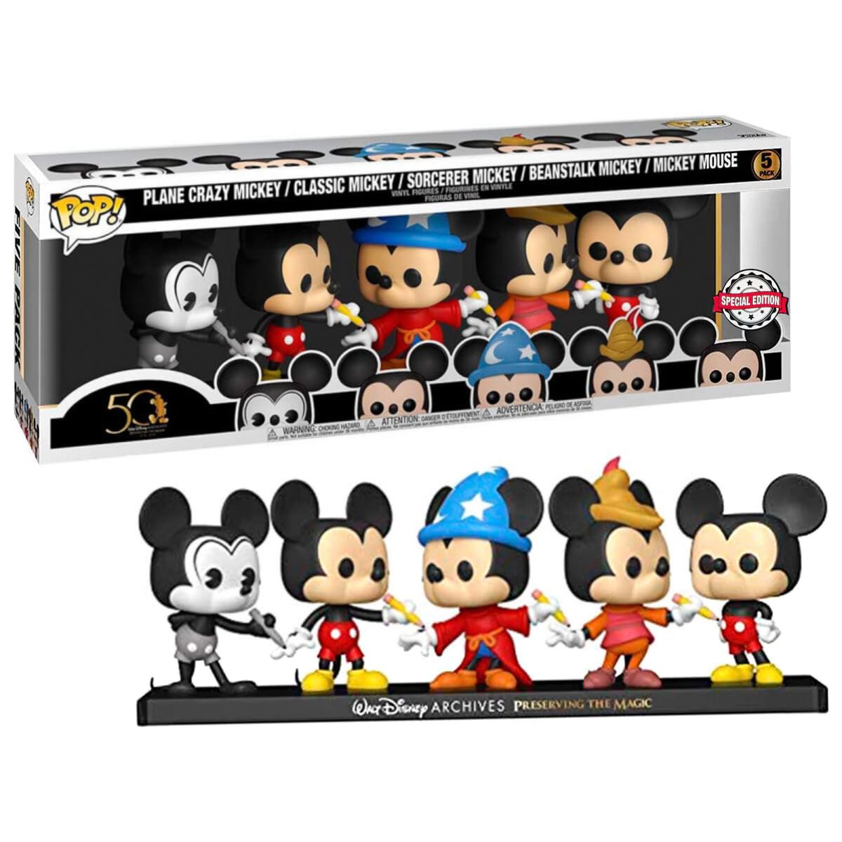 Amazon.com: POP Disney Archives - Mickey Mouse 5 Pack, Amazon