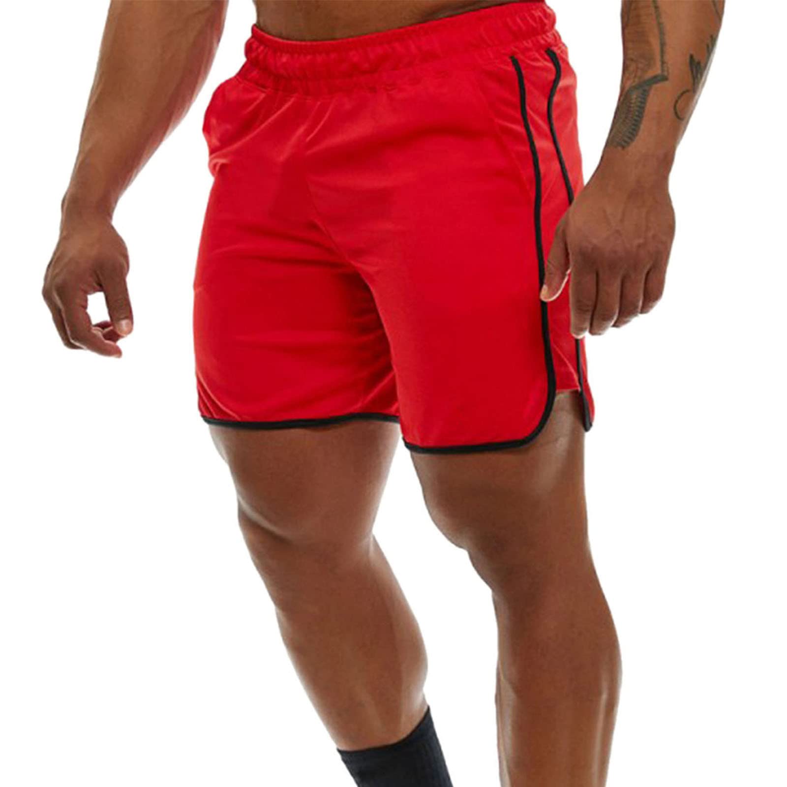 Bermuda Uomo Sportivi E Casual In Cotone, Pantaloncini Corti Con Elastico E Tasche, Per Palestra, Running E Basket, Taglio Regolare