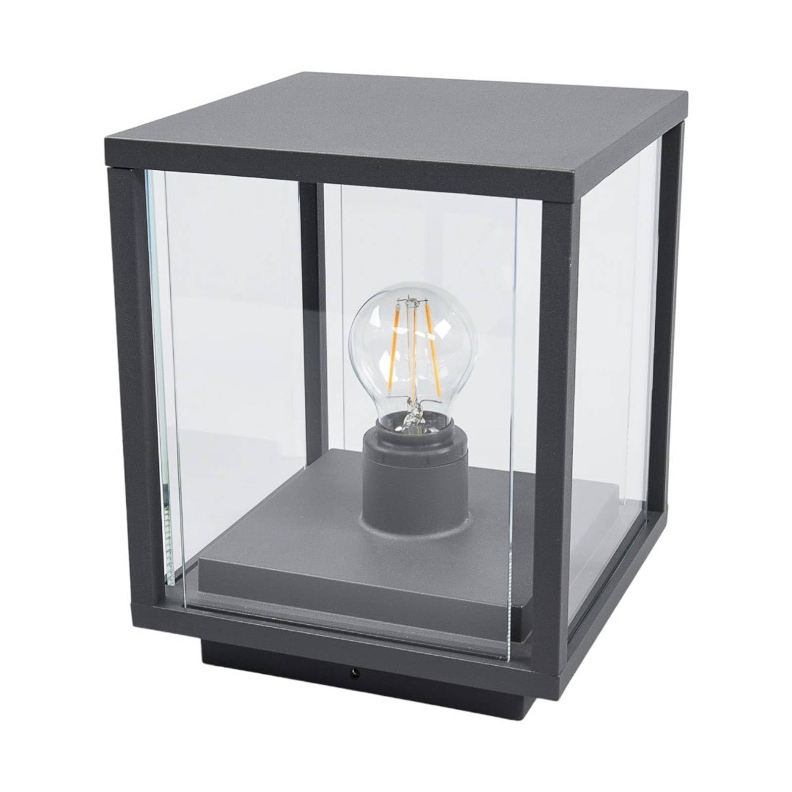 Outdoor Lights 'Annalea' (Modern) in Black Made of Aluminium (1 Light Source, E27) from Lucande | Pillar Lights, Garden Light, Path Light, Bollard Light, Path lamp, Pillar Light