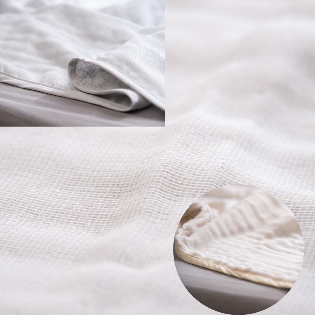 5 Layers Gauze Blanket Made in Japan. Soft, Lightweight, and Breathable cotton blanket for All Season, For Bed, Sofa and Couch. for Adults and Kids. 5 Layers Cotton make Soft and Skin Friendly. (gray)