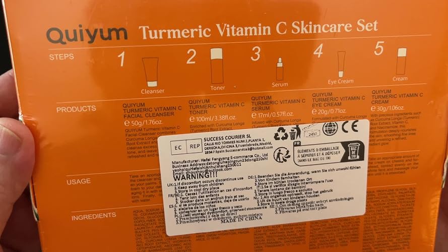 C-Set Gesichtspflege 5-teilig – Mit Vitamin C & Hyaluron – Gegen Falten & Für Strahlende Haut – Geschenkset