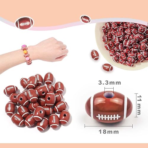 Miniatura 8 de ZGQHZR 150 cuentas acrílicas de baloncesto para pulseras, cuentas de bola con 2 cordones elásticos de cristal, 2 tijeras para hacer joyas, collares,