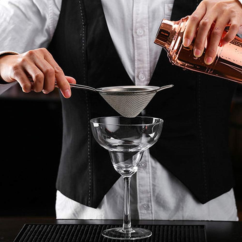 Colador de malla fina para barra, colador cónico de acero inoxidable para cócteles, bebidas, coladores de bar, herramienta de bar de camarero, 3.5 pulgadas (2 piezas) 8