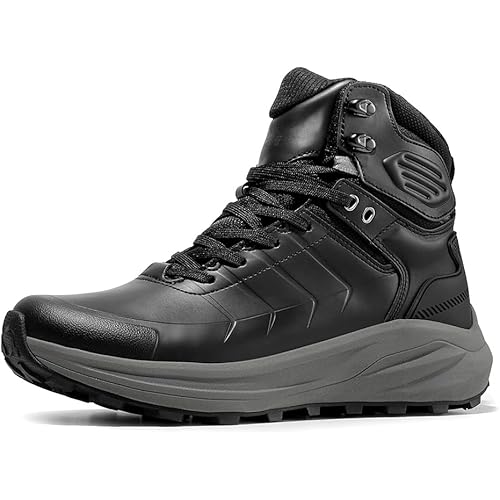 NORTIV 8 Men's Waterproof Hiking Boots Lightweight Non-Slip Outdoor Ankle Trekking Boots