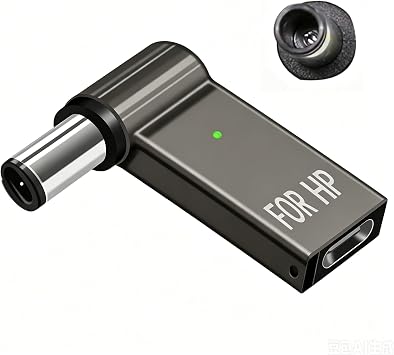 كابل شاحن USB C إلى HP للكمبيوتر المحمول، محول شاحن سريع PD GaN بقدرة 100 واط مع طرف 7.4x5.0 مم لـ HP 2510P/2530P/NC4400/2710P/B1200/CQ20 إلخ