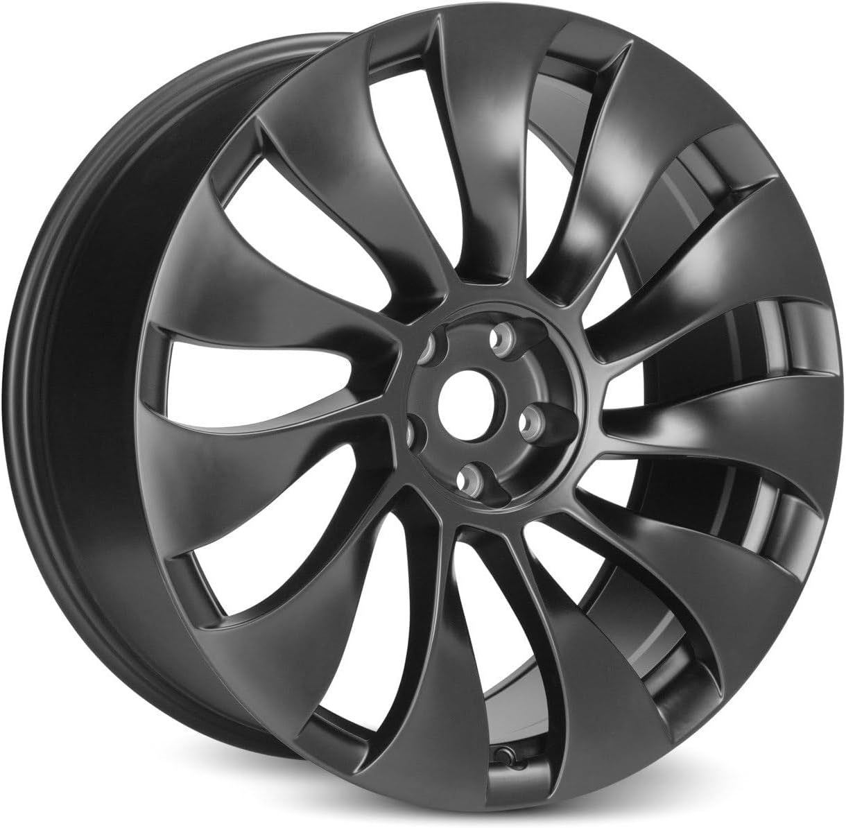 For 2020-2024 Tesla Model Y Front 21 Inch Powder-Coated Charcoal Alloy Rim - OEM Direct Replacement - Road Ready SUV Wheel