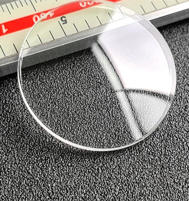 JUMELA Doppia Cupola Convessa Vetro Minerale for Orologio a Doppia Cupola Spessore 1,2 mm Cristallo Rotondo Diametro 38 mm-45 mm Len Curvo for Riparazione Orologi 1 Pezzo (Size : 45mm)