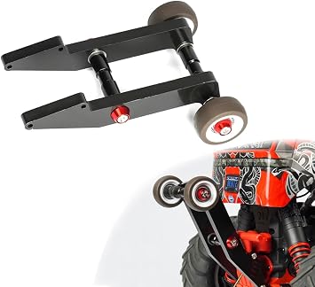 Pre-Assembled Wheelie Bar for Arrma 223S 1/10 Gorgon&Quake 2WD Upgrade Part | Nylon Bar for Gorgon, Anti-Wheelie Bar Wheel Front Stand Up Upgraded Part Replace-Mounting Hole Spacing 33mm