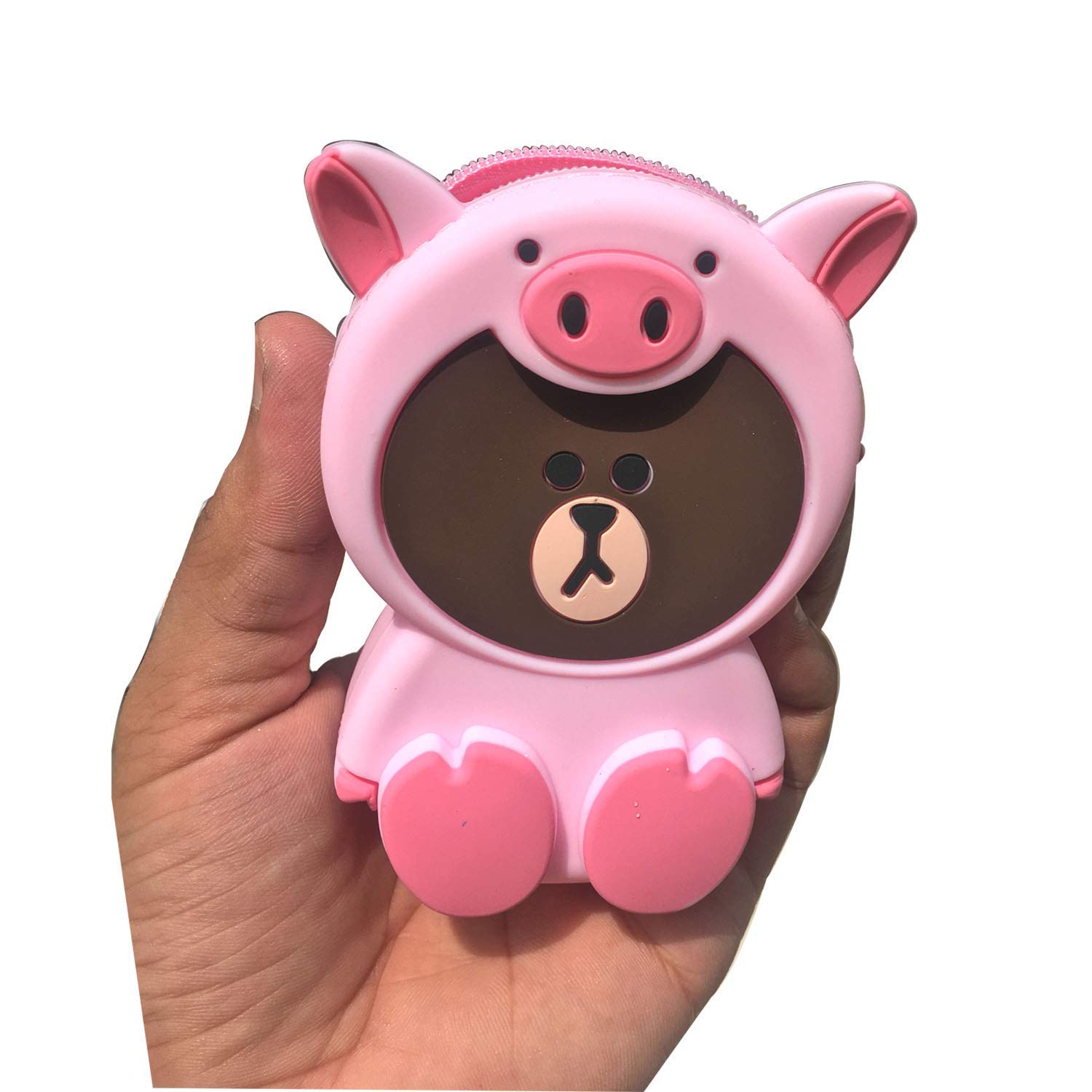 KC Piggy Multi-Function Mini Coin Purse Bag for Earphone Lipsticks Headphone Pendrive Keys Silicone (Pink)-picture-34