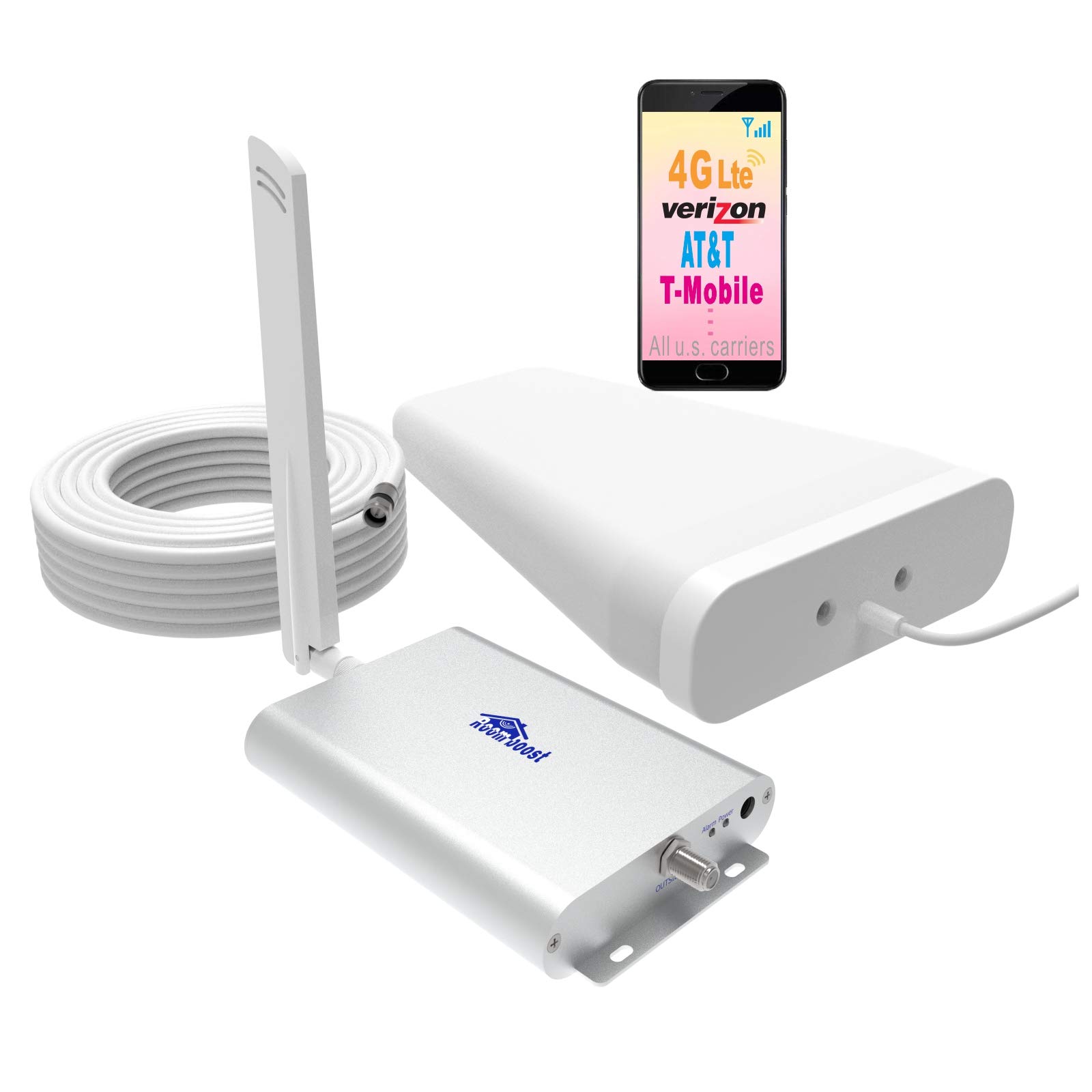 Cell Phone Signal Booster for Home and Office Up to 2,700 sq ft 5G Mobile Phone Signal Repeater Verizon T-Mobile AT&T Sprint & More U.S. Carriers Amplifier with 60 Feet Cable Full Kit