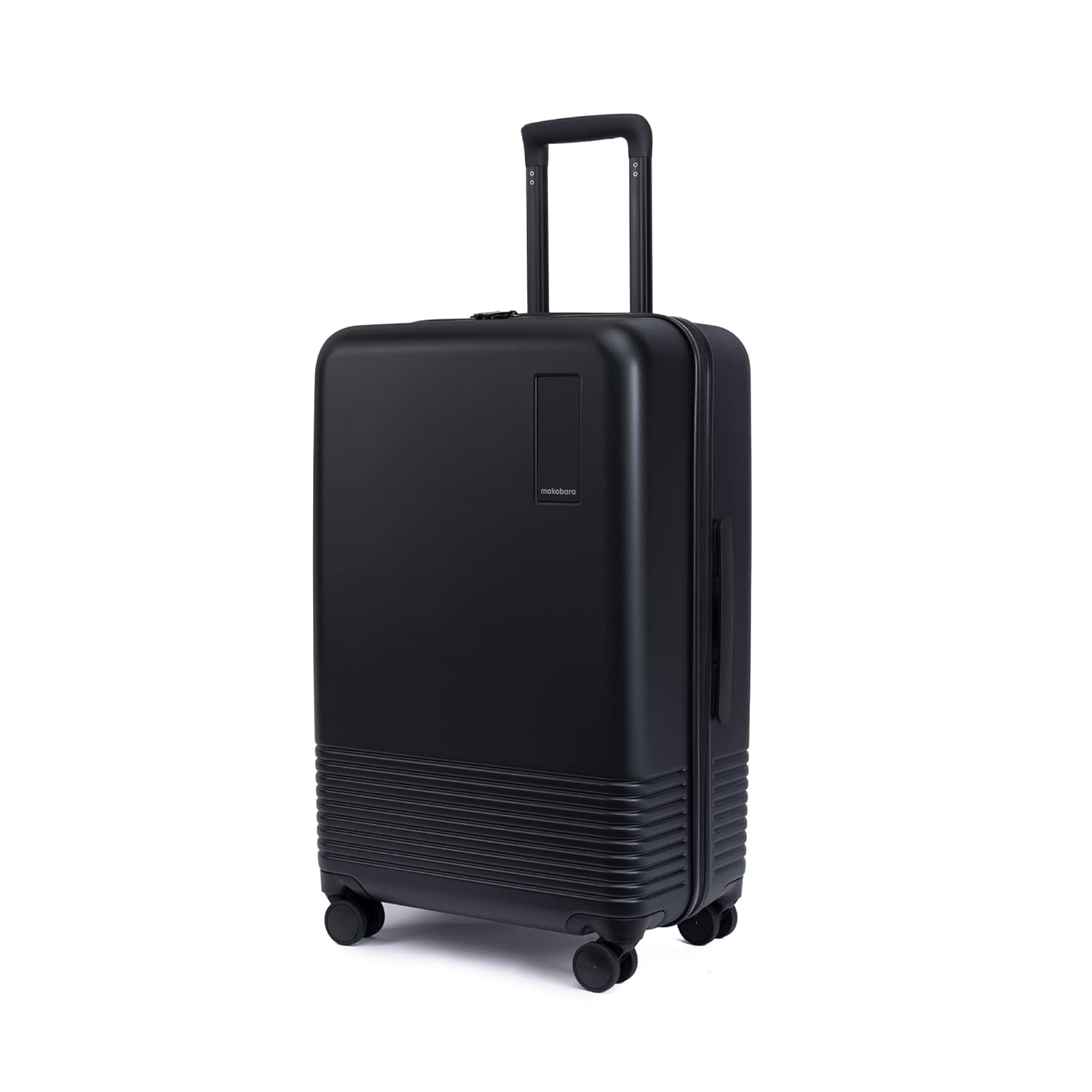 MOKOBARA Iconic Range The Check-in Luggage 69Cms Medium Size German Makrolon Poly-Carbonate Hard Sided 8 Hinomoto Wheels Suitcase Trolley – Polycarbonate, Hinomoto Wheels, Black