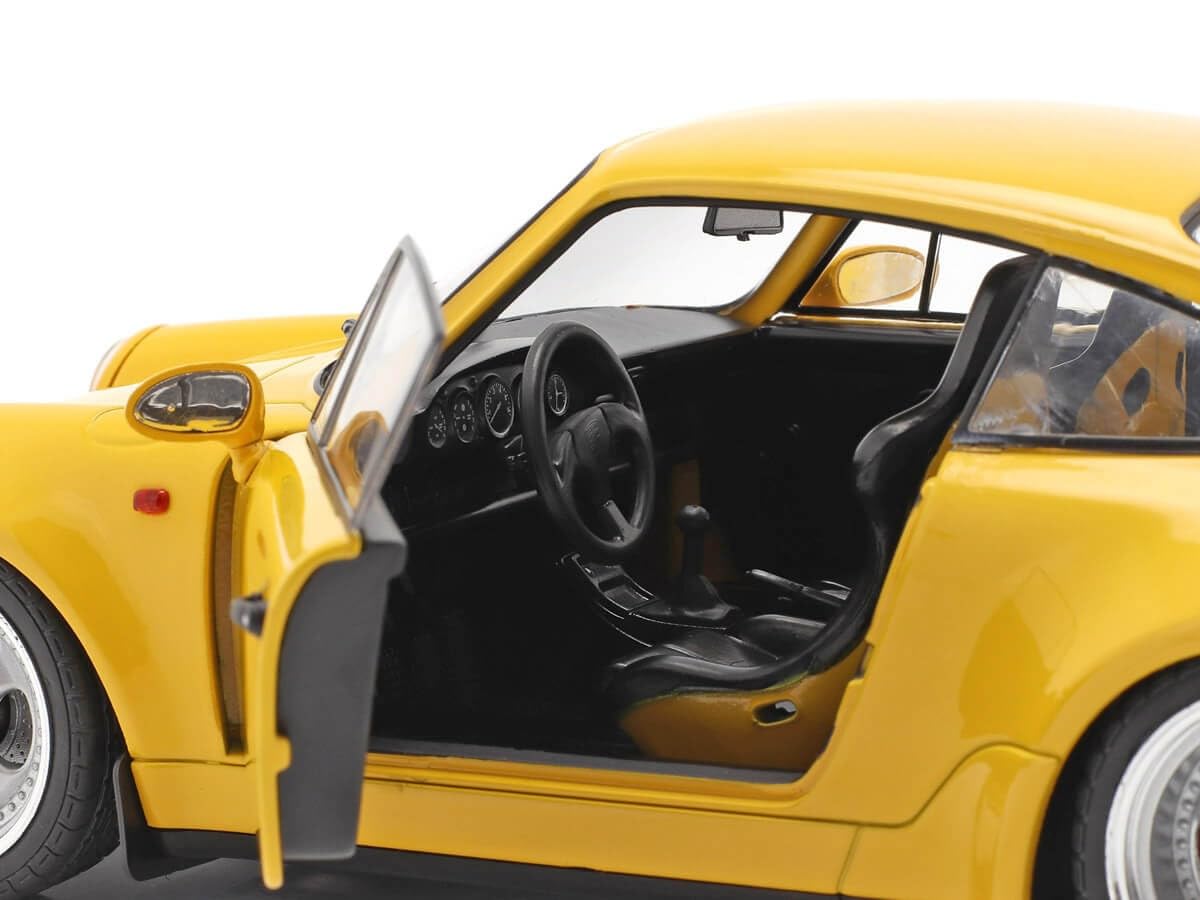Solido 421185560 Porsche 911 3.8 RS (964), 1990, Modellauto, Maßstab 1:18, gelb S1803401