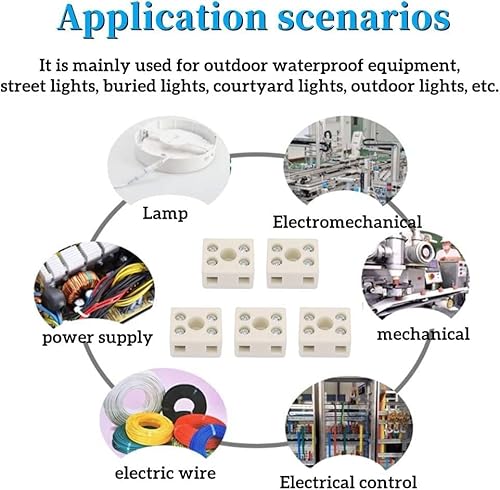 Keramik Klemmenblöcke, 5 Stücke Keramikklemmen Porzellan Stecker Lüsterklemme Anschlussblock Drahtverbinder Hochtemperaturbeständig 5 Loch Keramikverdrahtungsklemmen Elektrische Leitungen Drahtkabel
