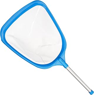 TidyMister Hot Tub Skimmer Net with 12" Aluminum Pole - Ultra Fine Mesh Leaf Skimmer for Spas, Small Pools & Fine Debris Removal