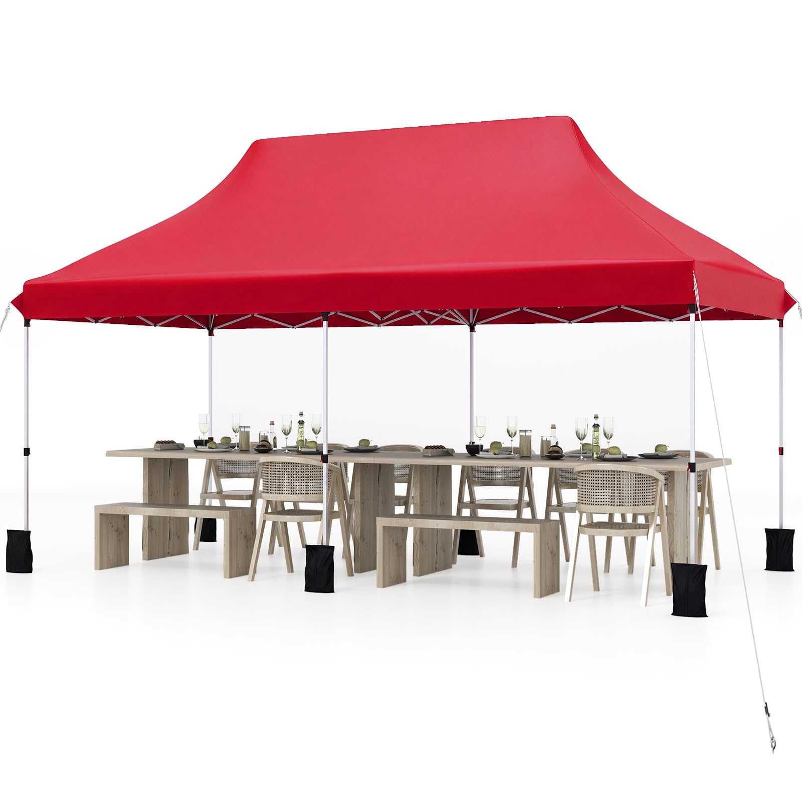 Tangkula 10x20 canopy tent red