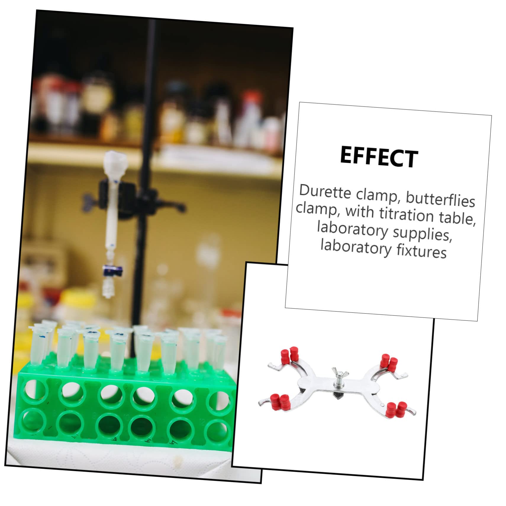 CIYODO Titration Clamp Grip Support Clamps Test Tube Clamp Titration Clip for Laboratory Utility Clamp Chemistry Glassware Clamp Experiment Titration Clip Aluminum Alloy Silver