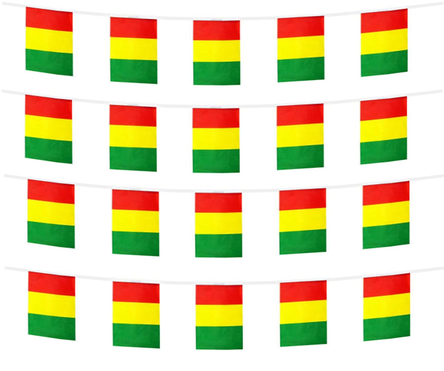 FFILL 20 Feet 20 Flags Guinea Banner Flag String, Guinea Mini Flag Small Banner, for Party, Shops and Bars Decorations, Outdoor Decorations.African Country-Themed National Flags -30 Countries To