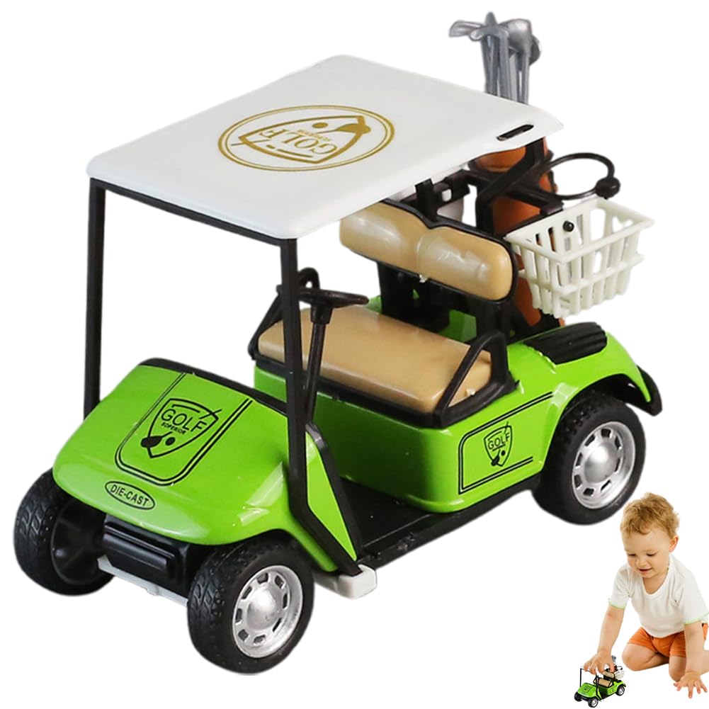 Golf Cart Pull Back Action Metal Diecast Car, Golf Party Supplies