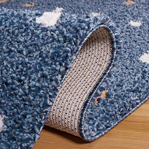 Tapete SAFAVIEH Calico Shag 160x90 cm Azul y Marfil miniatura 5