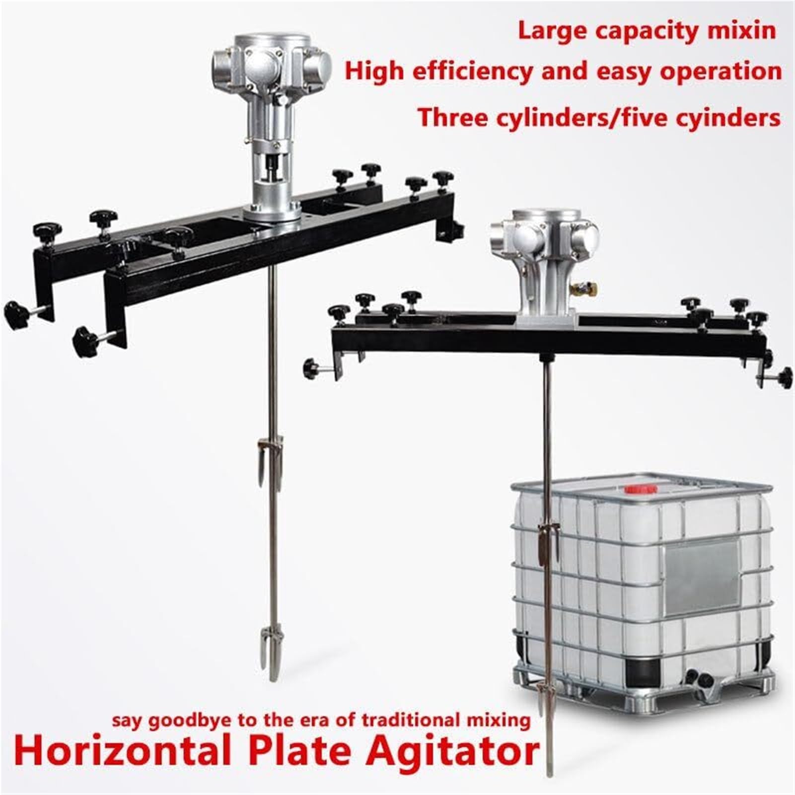 TGBHM Agitator Ton Barrel Pneumatic Mixer Electric Mixer Air Agitator Blender Stirrer for Paint Coating Materials Viscous Liquid Ink3Cylinders,3cylinders