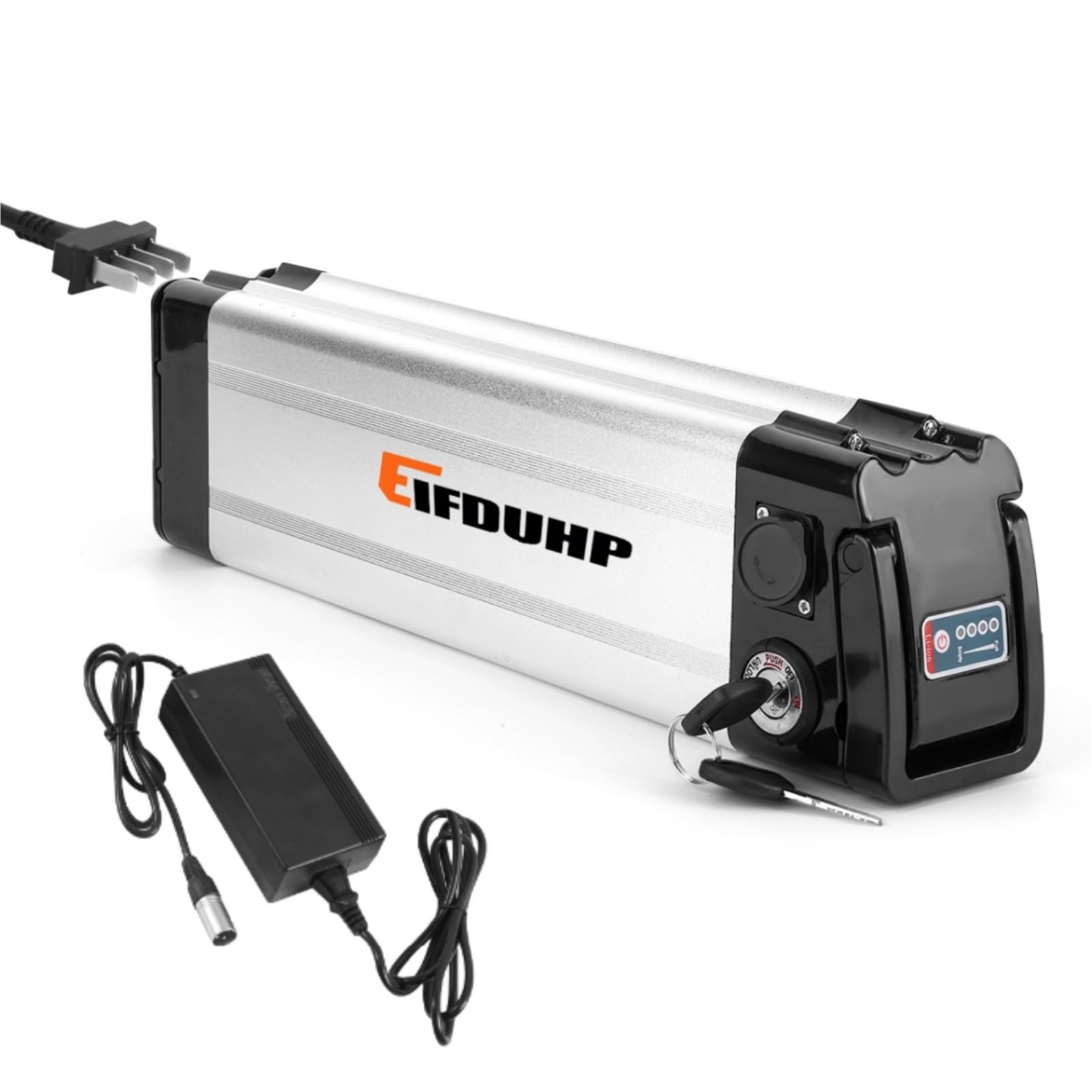 E-Bike Pedelec Akku 36V 10AH-20AH für 250W 350W 500W 750W Fahrrad Motor, Elektrofahrrad Batterie mit 2Pin/4Pin Entladungshafen, Ladegerät, Tresorschloss, Tragebügel Sport & Freizeit