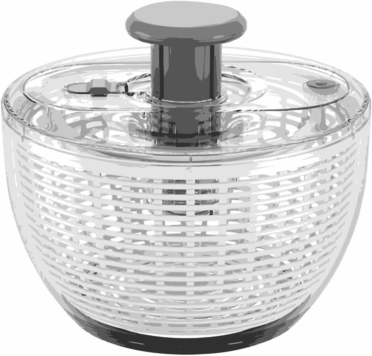 Salad Spinner Vegetable and Fruit Dryer, Large Capacity Manual Lettuce Spinner with Drain Basket and Serving Bowl, Kitchen Tool for Washing, Drying and Preparing Fresh Produce