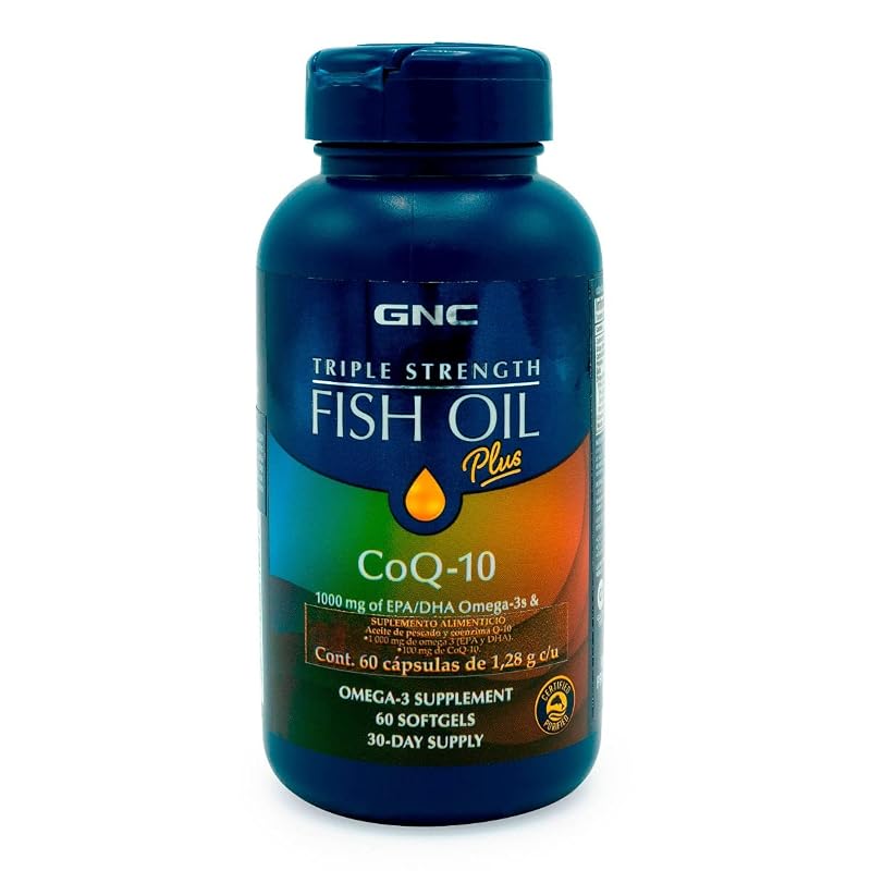 GNC Suplemento de Óleo de Peixe com CoQ10, 60 cápsulas