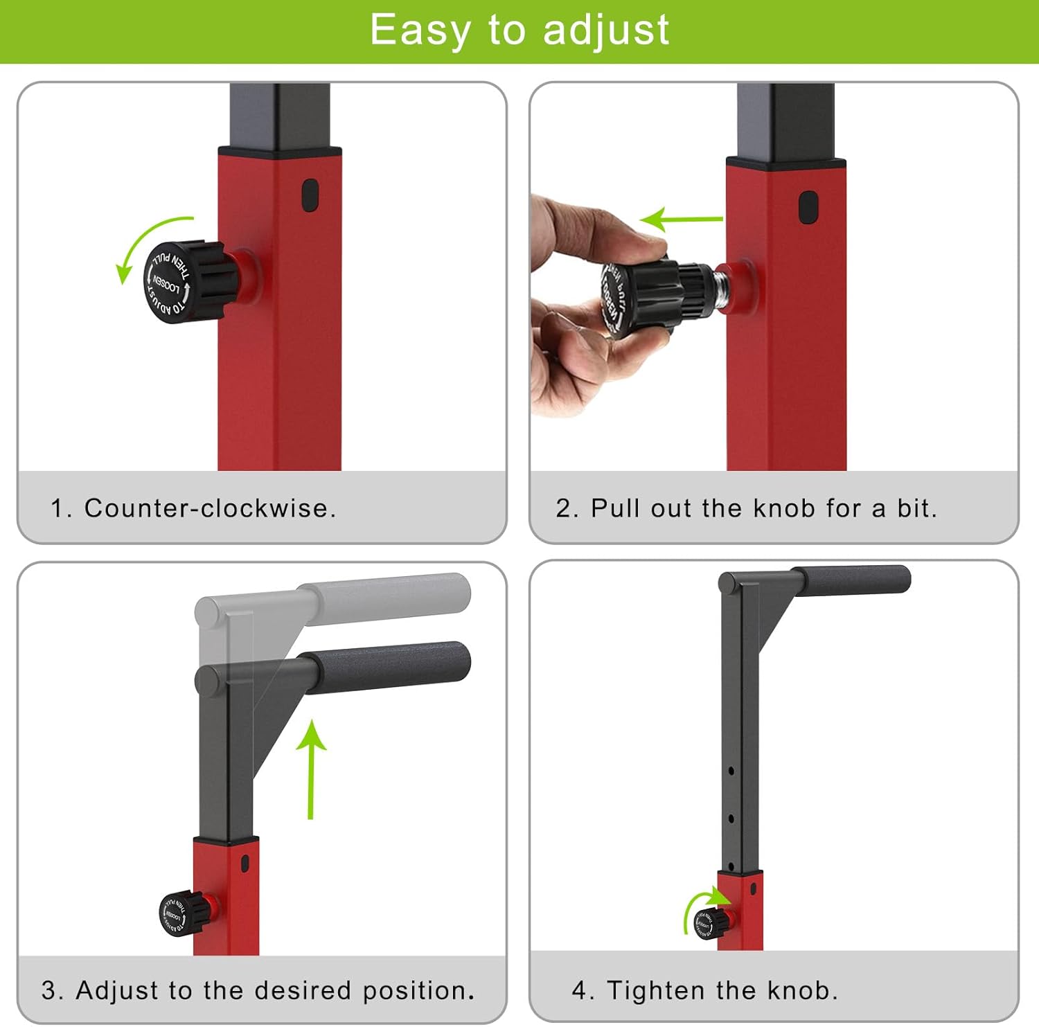 SELEWARE Heavy Duty Dip Bar, Adjustable Width & Height Dip Station Home Gym Fitness Equipment, 800lbs Capacity, Multifunctional Strength Training Dip Stand with Push Up Bar for Tricep Dips, L-Sits