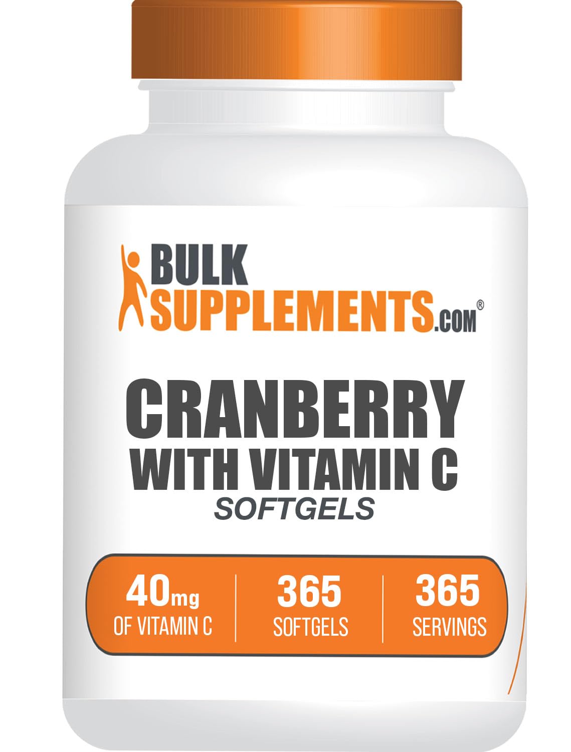 BulkSupplements com Cranberry with Vitamin C Softgels - Antioxidants Supplement 40mg of Vitamin C - Gluten Free 1
