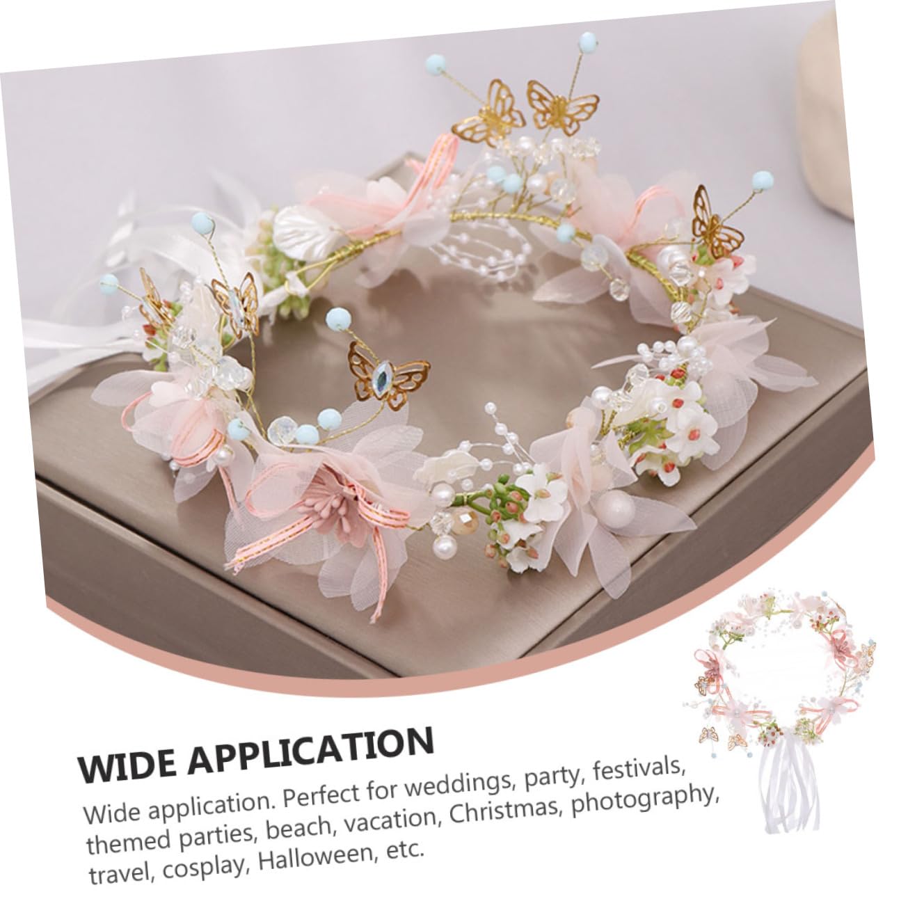 FRCOLOR 3stücke Braut Haarkranz Blumen Für Farbige Blumenwreath Als Haaraccessoire Für Strand Festival Fotografie Und Feiern Langlebig Und Rutschfest