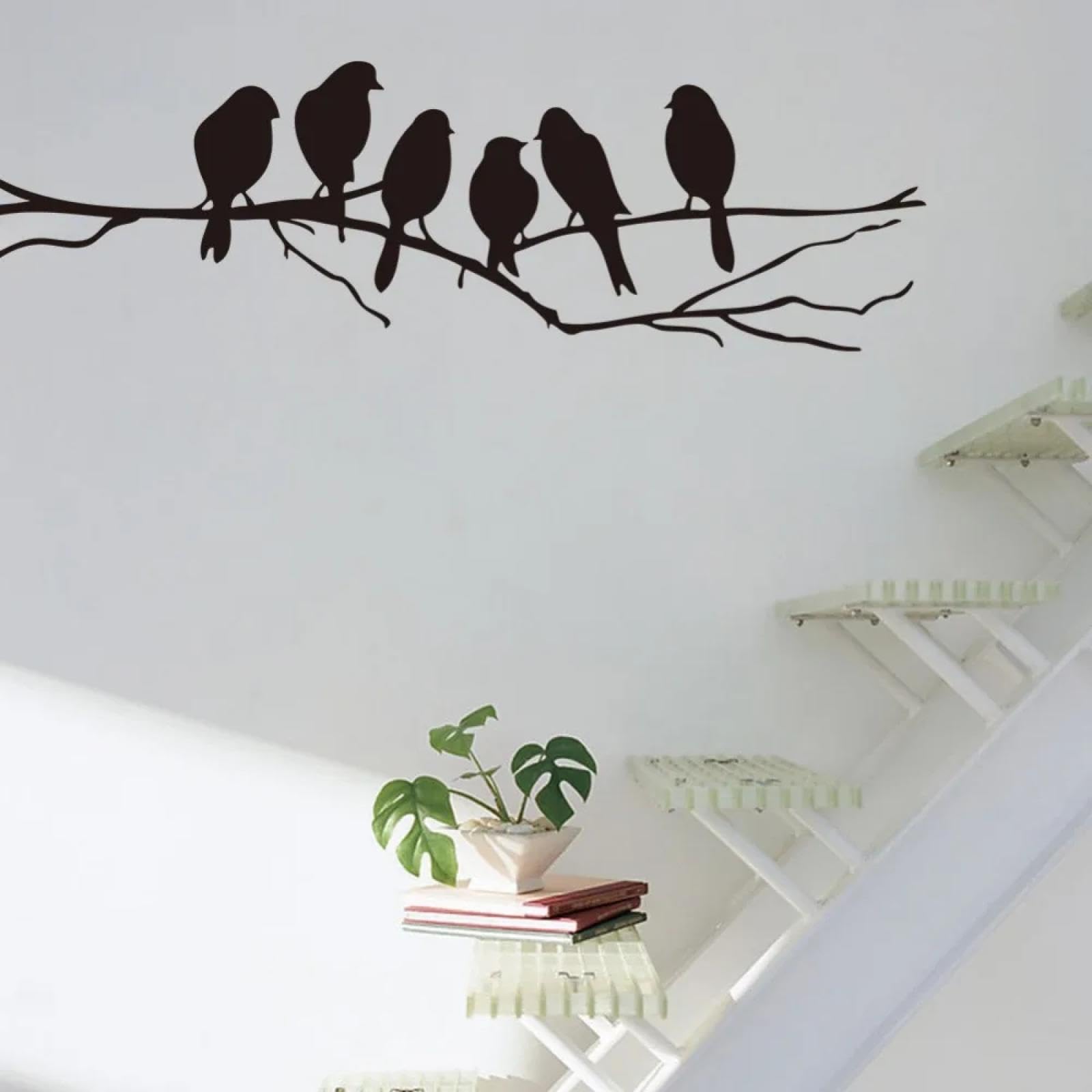 WEIMEIJIE Birds on a Branch Living Room Wall Sticker Home Decor Decal for Teenagers and Children's Rooms Artistic Wall Stickers