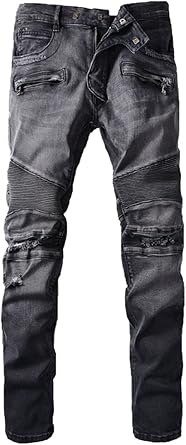 skinny ripped biker jeans