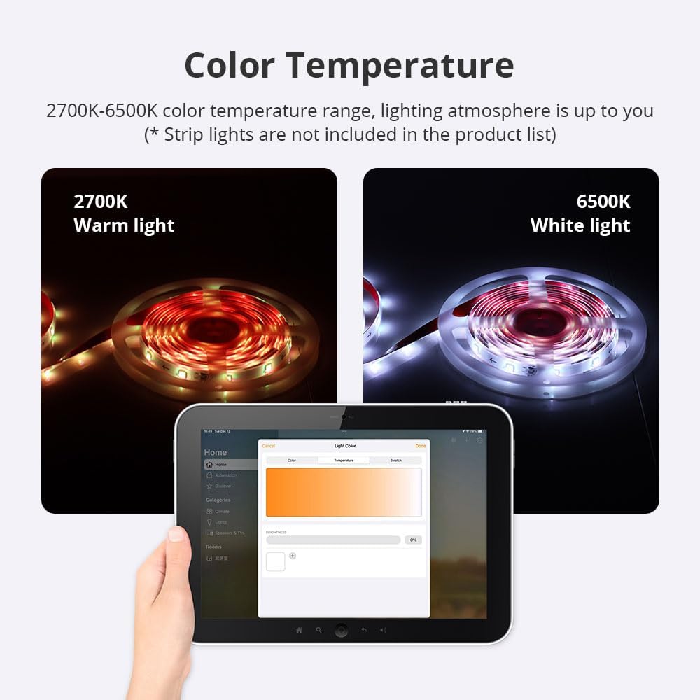 BENEXMART Matter LED Controller, WiFi Smart Light Strip Controller for RGBCCT 12V/24V, Works with HomeKit, Alexa, Google Home & SmartThings, App & Voice Control (1)