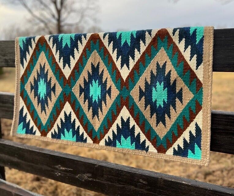 Horse Western Ranch Saddle pad/New Zealand Wool Western Saddle Blanket Top Wool Pad Sensor Flex (Customization Available) SED12