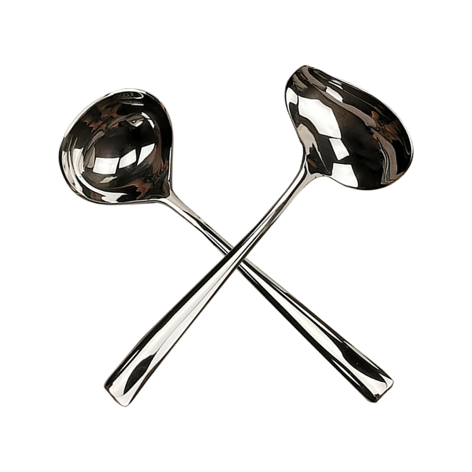2 Pieces Stainless Steel Small Ladle, Gravy Ladle, 7.3” Sauce Drizzle Spoon with Spout, Small Sauce Spoon for Gravies and Dressings, Silver