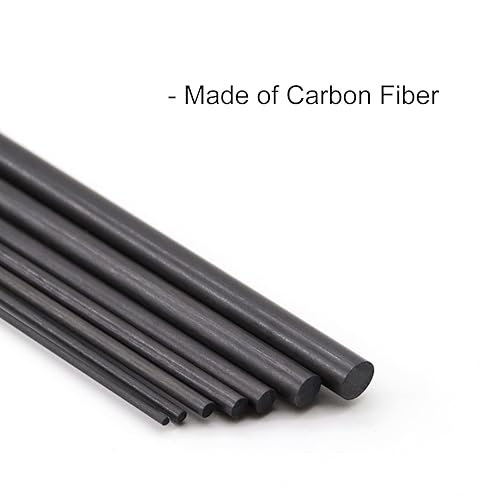 Miniatura 3 de VictorsHome Varillas de fibra de carbono de 0.157 in x 15.748 in barra redonda mate sólida para manualidades de bricolaje RC avión modelo coche 10