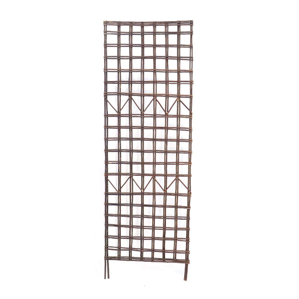 2 pcs YATAI Standing Rustic Wooden Tall Fence Trellis Spaced Picket Fence Garden Creations Patio Pet Gate for Miniature Home Garden Wedding Party Decoration