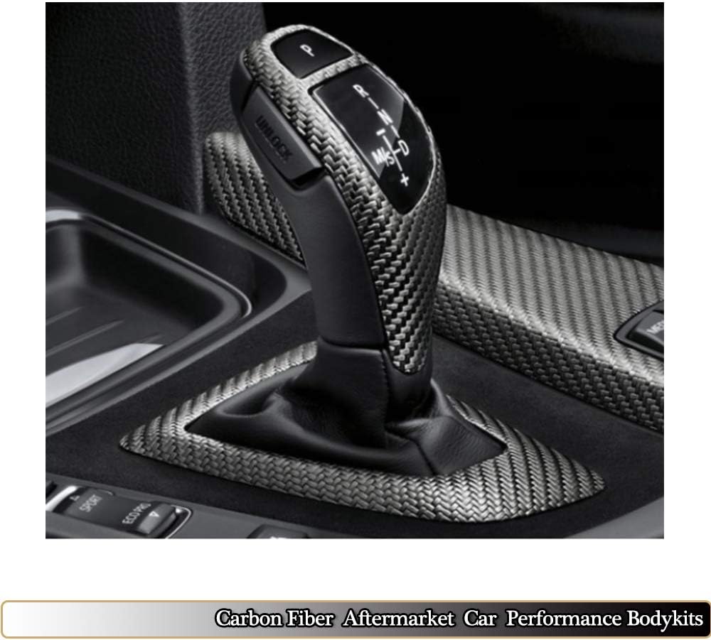 Fits BMW 1 2 3 4 5 Series F20 F22 F30 F32 F33 F36 F10 Real Carbon Fiber Gear Shift Knob Cover Caps (For M Sport)