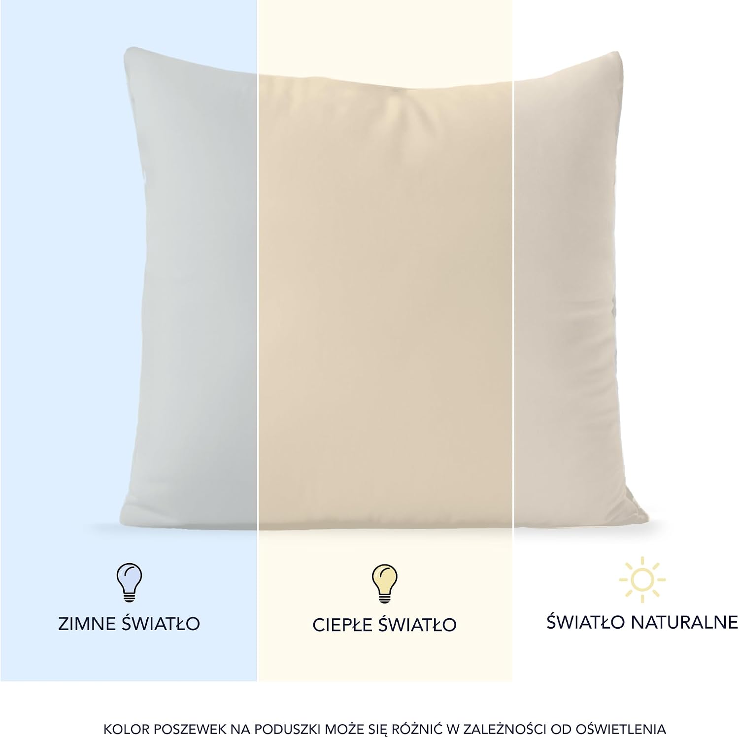 Poszewka na poduszkę Dreamzie Cotton 30x30 cm Beżowa zestaw 2 szt. OEKO-TEX