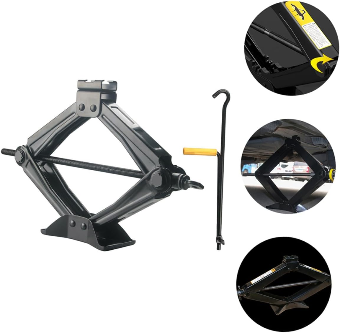 5 Ton Hand Cranking Car Jack Scissor Jack Auto Tire Repair Tool Portable Vehicle Lift for Sedan and SUV Maintenance Random Color