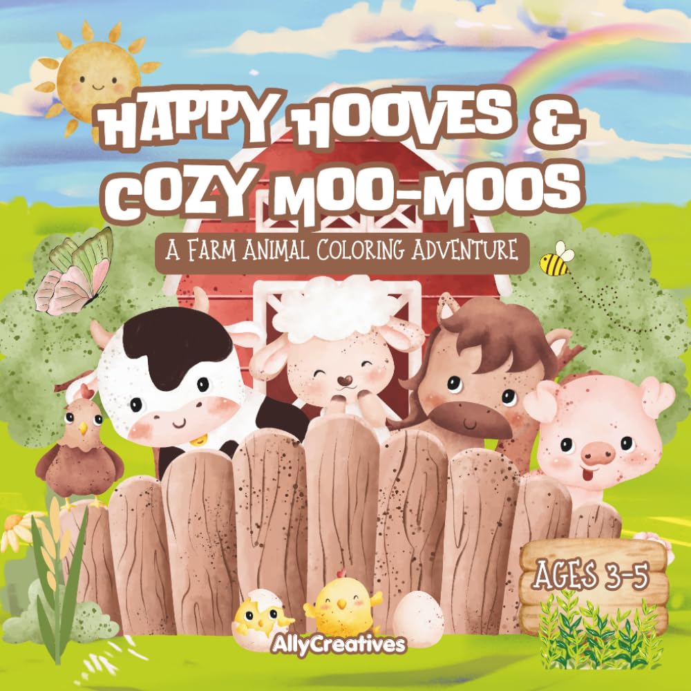 Happy Hooves & Cozy Moo-Moos: A Farm Animal Coloring Adventure