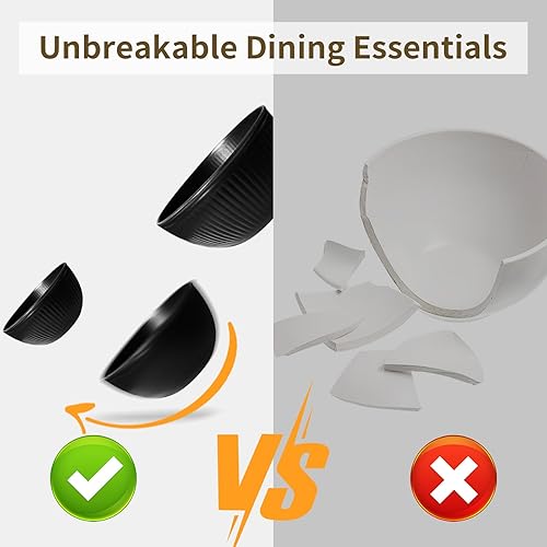 Miniatura 6 de Juego de vajilla de paja de trigo para 8, juego de platos de 32 piezas, platos irrompibles, cuencos, tazas para cocina, fiestas, camping, caravana,