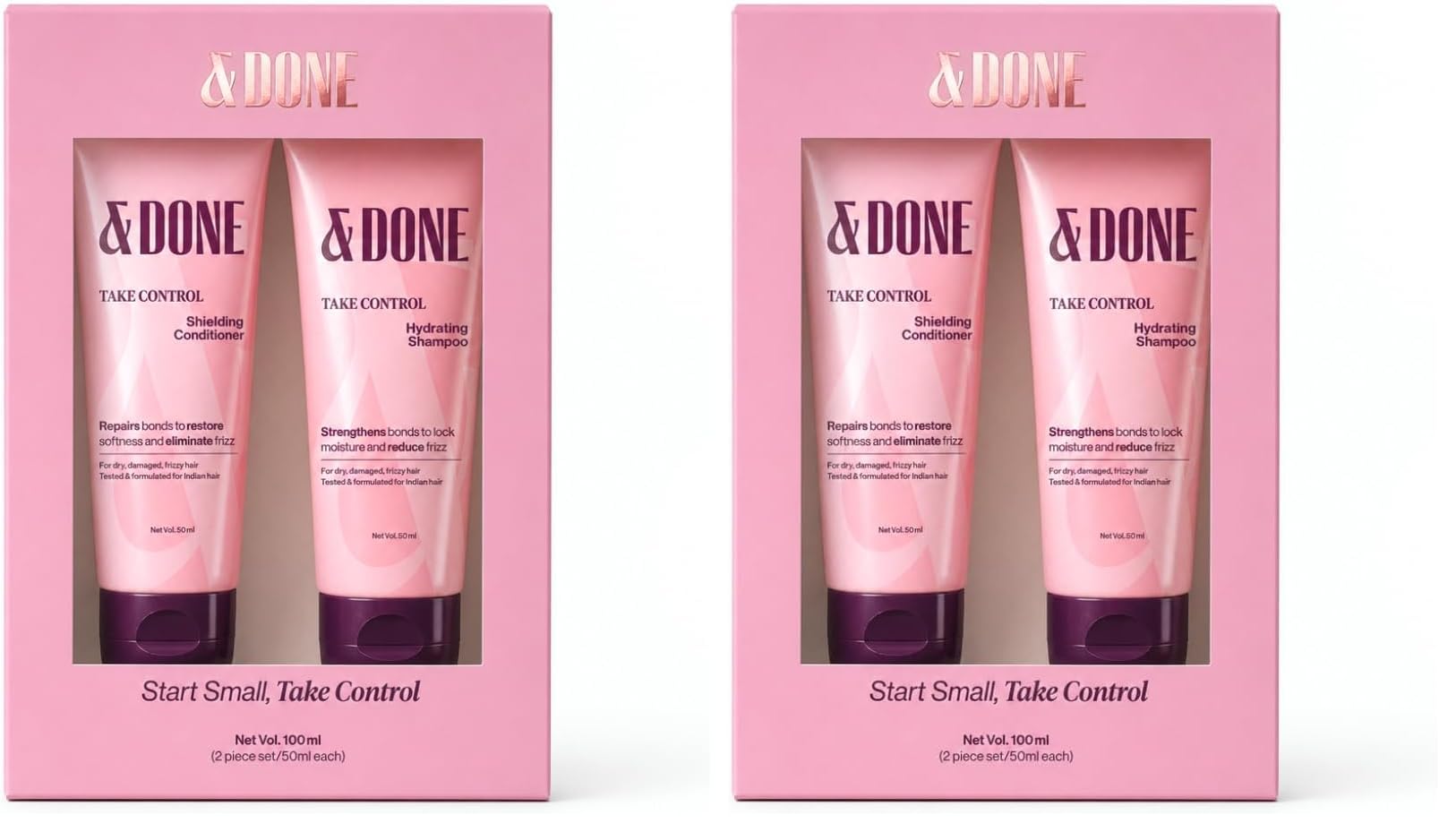 &Done Shampoo and Conditioner for Frizzy, Dry Hair | Professional Bond Repair Combo | Controls Frizz & Repairs Damage | Compatible with Chemically Treated Hair | SLS & Paraben Free - 100 ml, Pack of 4-image-34