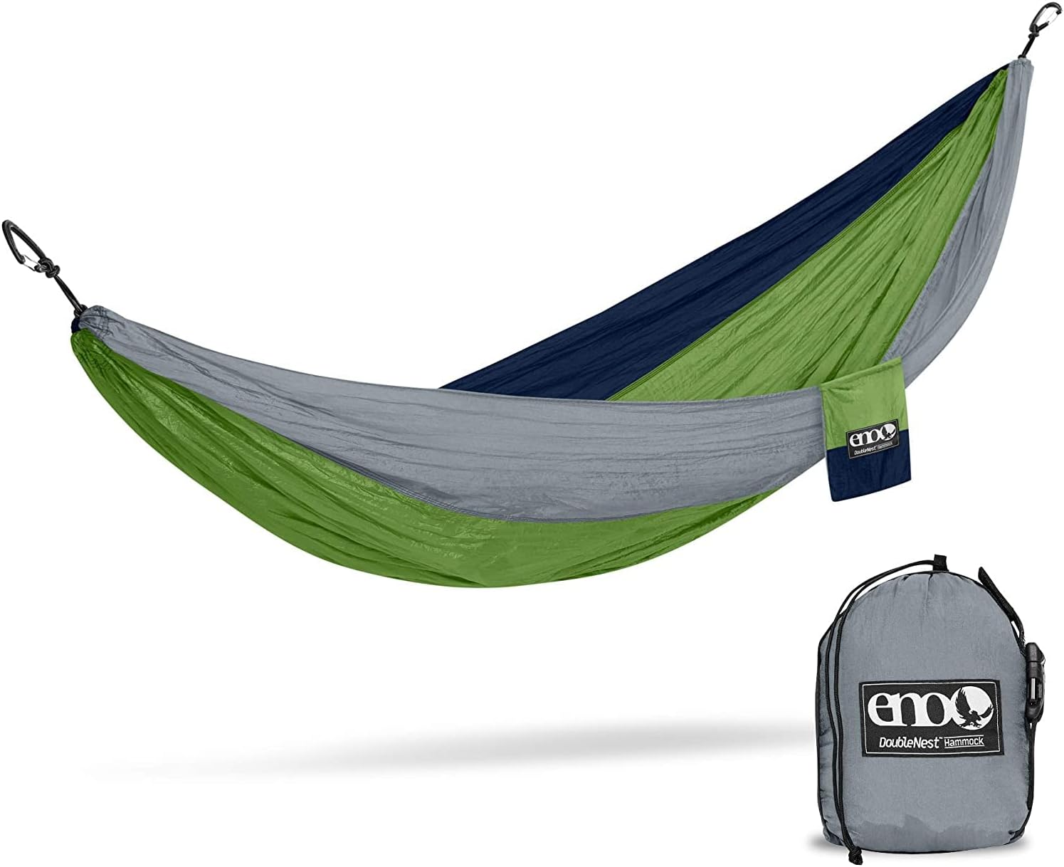 ENO DoubleNest Hammock - Lightweight, Portable, 1 to 2 Person Hammock - for Camping, Hiking, Backpacking, Travel, a Festival, or The Beach