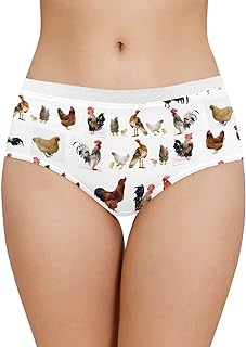 Coloranimal Women's Stretch Bikini Panties Breathable Briefs Cotton Lace Underwear Plus Size S-5XL