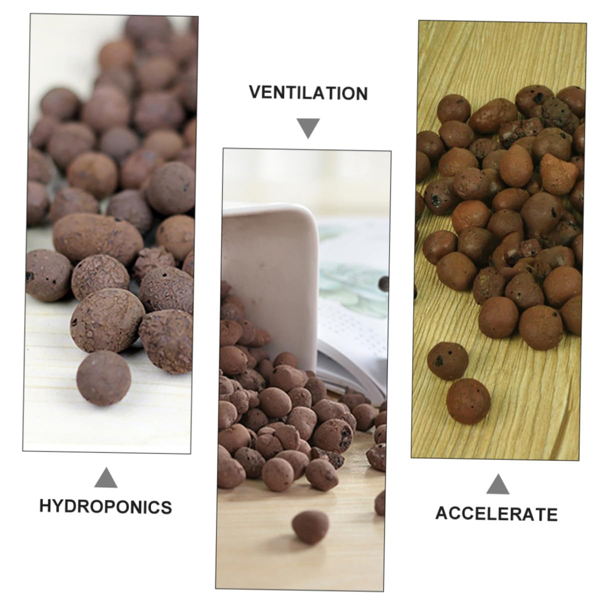 Anneome Ceramsita de Drenaje para Jardinería 1 Kg Arcilla Expandida Porosa 05-1 CM Material Transpirable para Cultivo sin Suelo y Mejora de Macetas