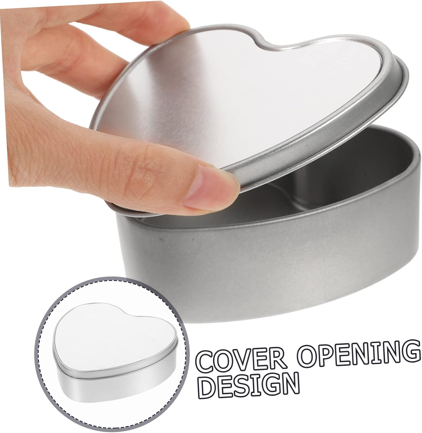 WATIIFUFU Keepsake Box Heart Tinplate Box Sublimation Blanks Small Candy Box Tinplate Storage Box Jewelry Organizer image 5