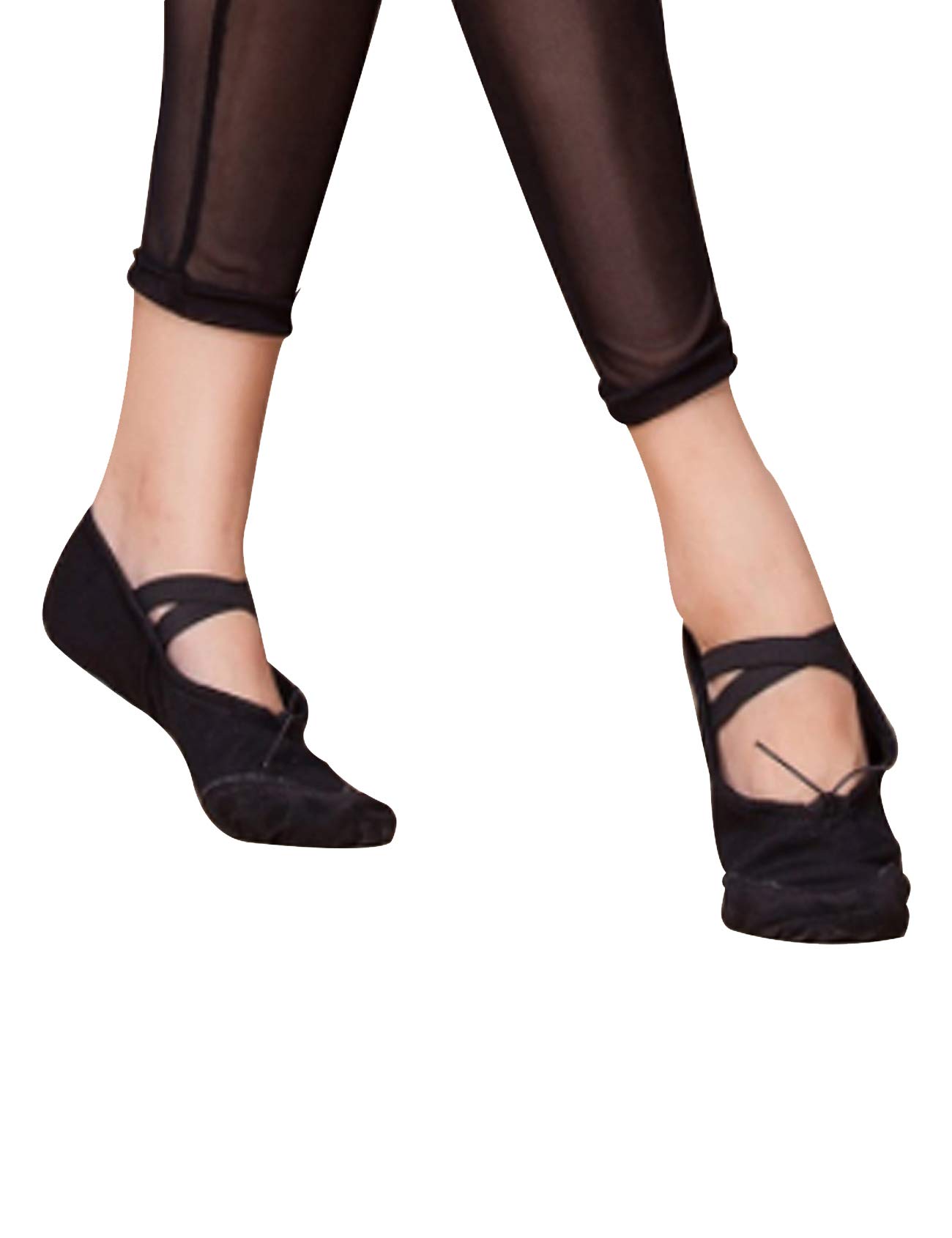 Legou Women's Pro Canvas Ballet Slipper 38/US 7.5/UK 5.5 Black