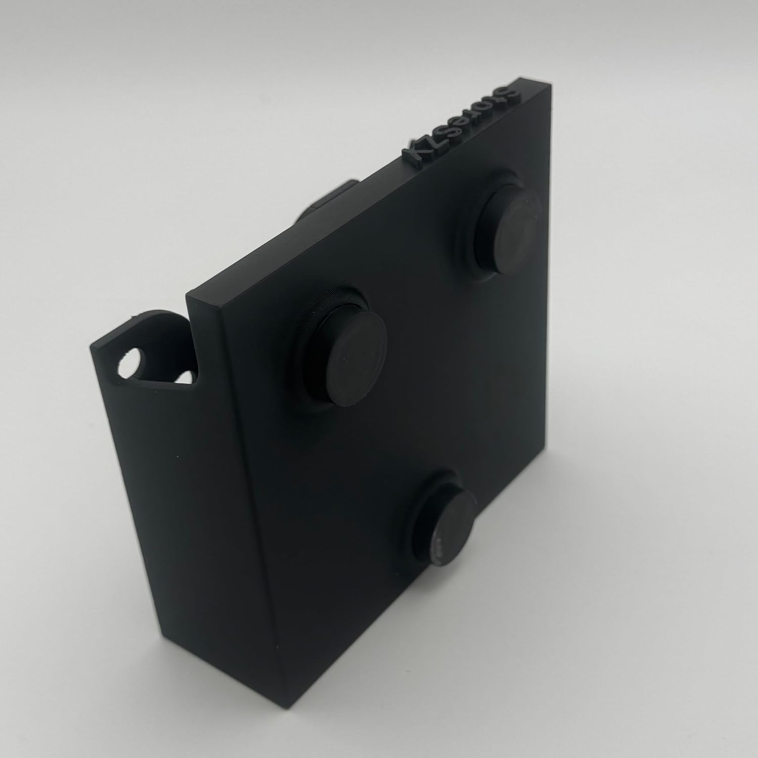 Magnetic Phone Holder with Pen Slot | for Toolboxes, Workbenches, and Metal Surfaces Cellphone, Smartphone Mount (Black)